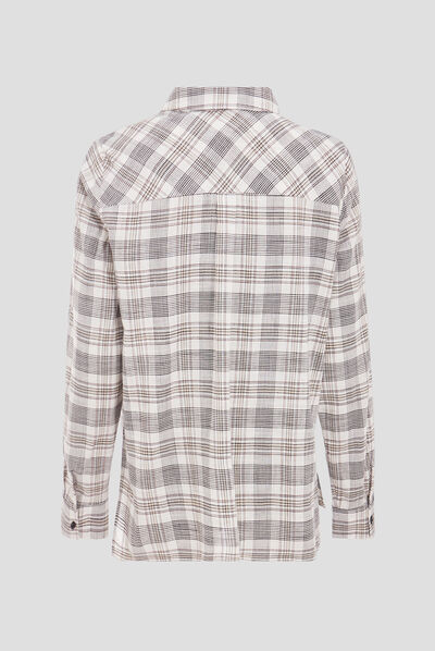 Chemise manches longues blanc femme