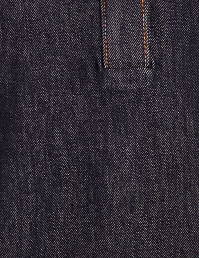 robe courte droite en jean col chemise denim brut femme