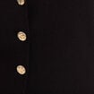 Gilet droit mi-long sans manches noir femme