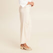 Pantalon large 7/8ème ivoire femme