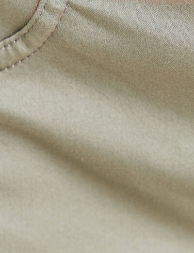 Pantalon droit 7/8&egrave;me taille bascul&eacute;e gris femme