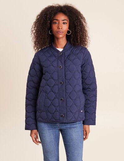 Doudoune l&eacute;g&egrave;re matelass&eacute;e bleu marine femme