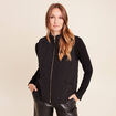 Manteau 3 en 1 col montant doubl&eacute; noir femme