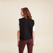 Gilet droit court sans manches noir femme