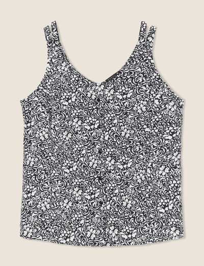 Blouse bretelles fines bleu femme