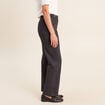 Pantalon vichy taille standard gris anthracite femme