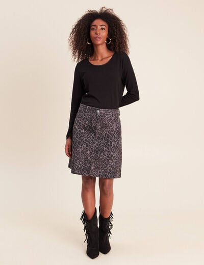 T-shirt manches longues noir femme