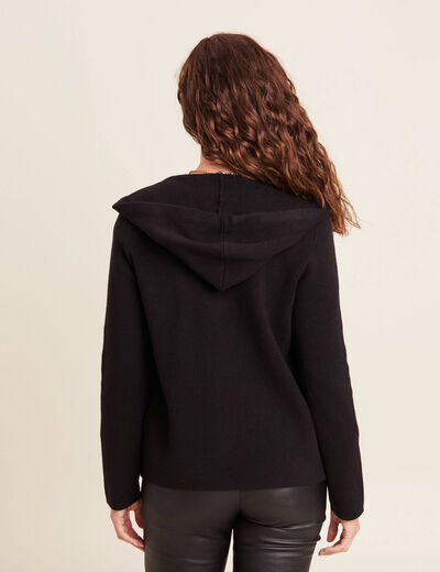 Veste à capuche noir femme