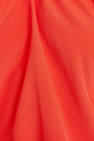T-shirt manches longues rouge corail femme