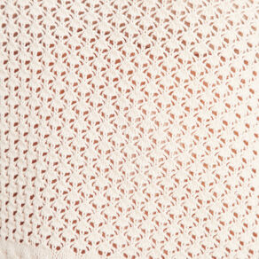 Pull manches 3/4 ajouré ecru femme