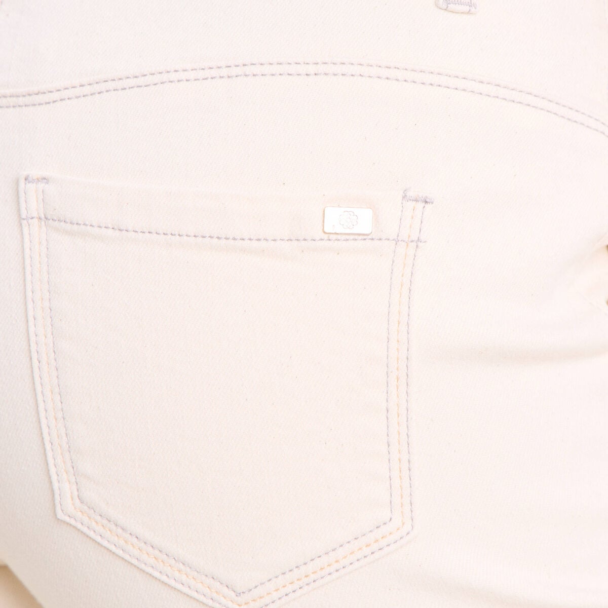 Jean taille haute sable femme