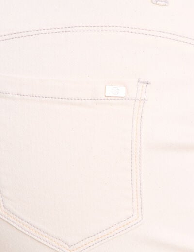 Jean taille haute sable femme