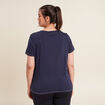 T-shirt manches courtes bleu marine femme