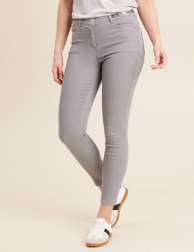 Pantalon magique Le L&eacute;ger coupe ajust&eacute;e denim gris clair femme