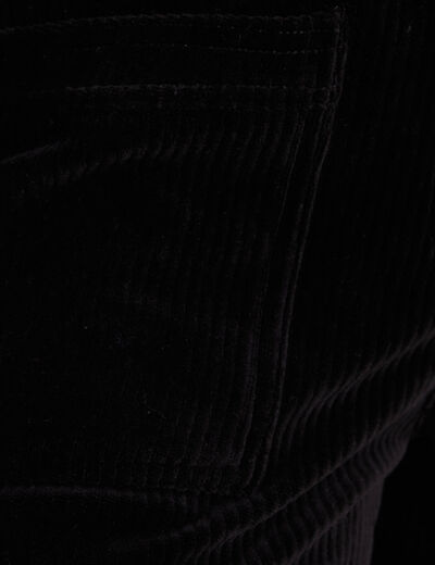 Pantalon coupe mom en velours noir femme