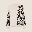 Pull manches longues blanc femme