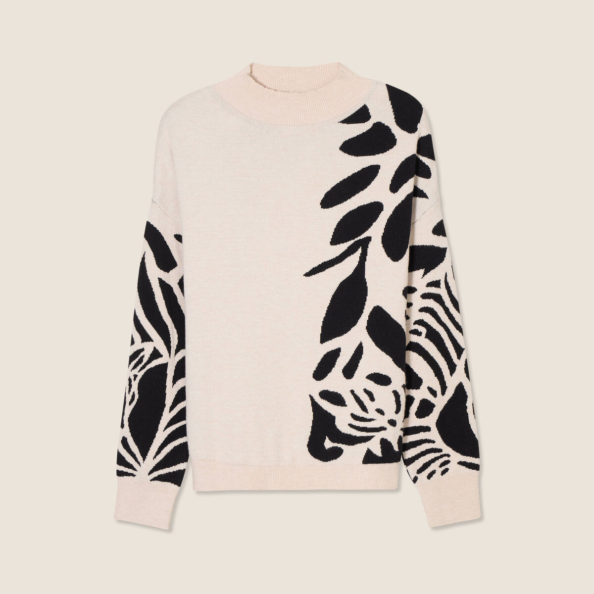 Pull manches longues blanc femme