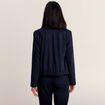 Veste ajustée col châle bleu marine femme