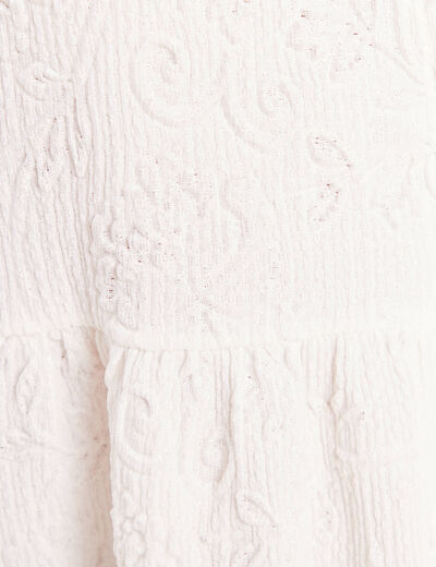 Blouse manches courtes ecru femme