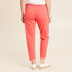 Pantalon coupe mom 7/8&egrave;me rouge corail femme
