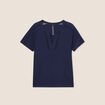 T-shirt manches courtes bleu marine femme