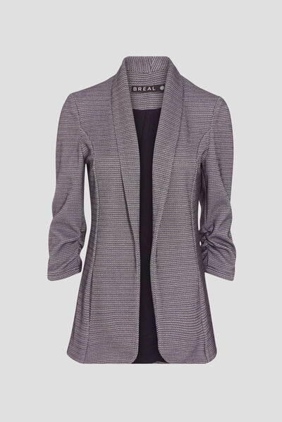 Veste esprit tailleur cintrée noir femme