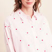 Chemise manches longues fluide rouge femme