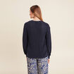 Gilet manches longues bleu marine femme