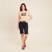 T-shirt manches courtes orange abricot femme