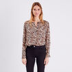Blouse manches longues beige femme