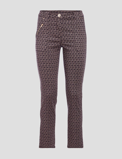 Pantalon ajusté noir femme
