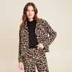 Veste droite boutonnée creme femme