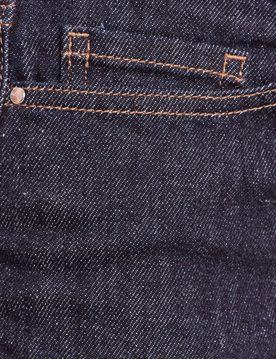 Jean coupe large 7/8&egrave;me taille haute denim brut femme