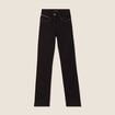 Pantalon droit taille haute noir femme