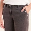Jean denim gris femme