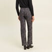 Pantalon bootcut taille bascul&eacute;e gris ardoise femme