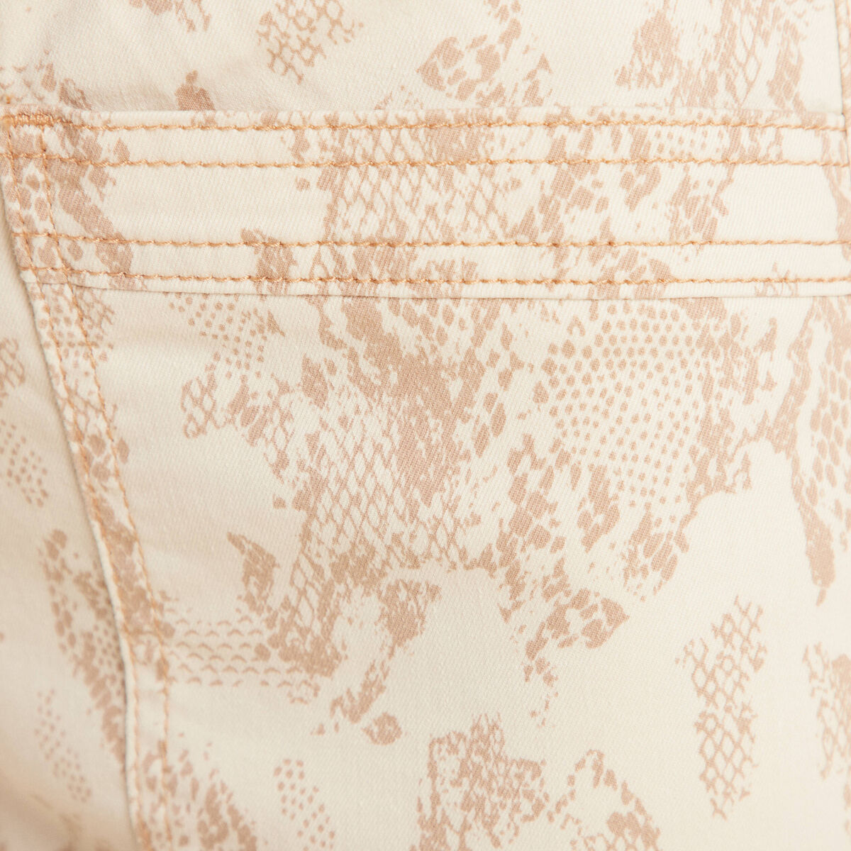 Pantalon paperbag 7/8ème beige femme