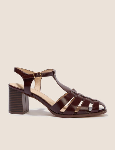 Sandales prune femme