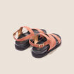Sandales plates marron foncé femme