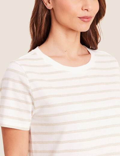 T-shirt manches courtes blanc femme