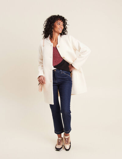 Pull manches longues multicolore femme
