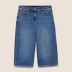 Jean bermuda taille haute denim denim stone femme