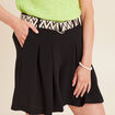 Short avec ceinture amovible noir femme