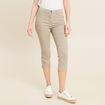 Pantacourt droit taille standard vert clair femme