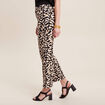 Pantalon carotte taille basse noir femme
