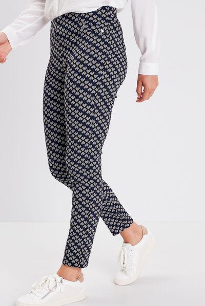 Tregging taille élastiquée noir femme