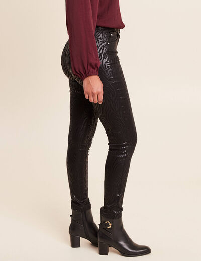Pantalon magique Le L&eacute;ger enduit noir femme