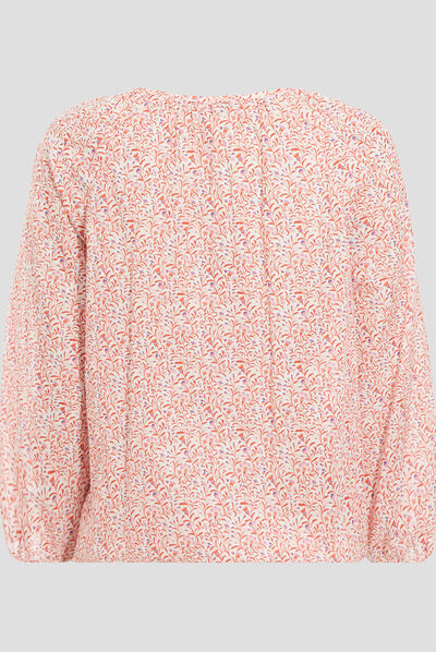 Blouse manches 3/4 ecru femme