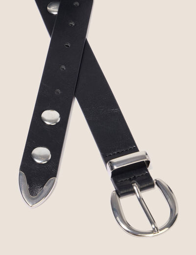 Ceinture large noir femme