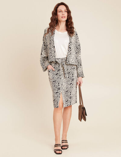 Veste esprit kimono ivoire femme